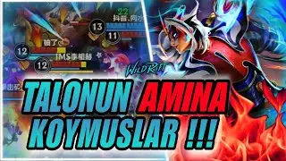 BEN HAYATIMDA B&Ouml;YLE NERF G&Ouml;RMEDİM!! JUNGLE TALON GAMEPLAY - LoL Wild Rift