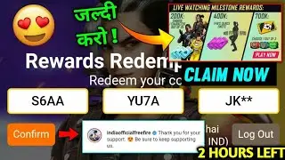 700k Live Watching Redeem Code | Free Fire Redeem Code Today | Ff Redeem Code Today|Ffws Redeem Code