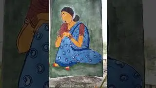 #shorts Folk Art|Watercolour painting #aditiart #art #drawing