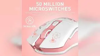 Review: DAREU Sakura Pink Wireless Gaming Mouse with Charging Dock Rechargeable RGB,12K DPI,6 ...