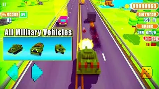 Blocky Highway (All Military Vehicles) Android Gameplay - City Driver Traffic Racing Roaming Games
