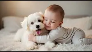 [40 min Loop] Purest Love: Baby and Puppy’s Sunny Afternoon | Healing Vibes #BabyAndPuppy #PureLove