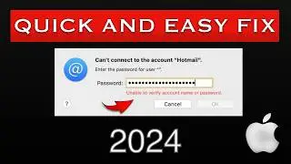 How to Fix 'Unable to verify account name or password' in Mac Mail App easy solution - (2025)