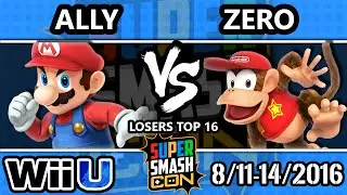 SSC 2016 SSB4 - Ally (Mario) Vs. TSM ZeRo (Diddy, Cloud) - Smash 4 - Smash Wii U
