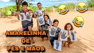 AMARELINHA DE PÉS E MÃOS KKKKK (ISRAEL E A TURMA DO SÍTIO) #brincadeiras #divertido #viral #viral