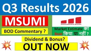 Motherson Sumi q3 results 2026 | MSUMI results today | Motherson Sumi Share News | MSUMI Share news