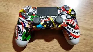 Распаковка пользовательского чехла-наклейки для контроллера PS4 King в стиле Scuf or Burn or Aim Controller