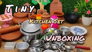 Unboxing Miniature Kitchen Set 🍽️  | Real Working Tiny cooking tools 🔥|Bengali Tiny Food #miniature 
