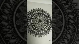 Floral Mandala Art | Stunning Black & White Ink Design