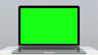 Laptop Computer with Green Screen for Chroma Key. Zoom In   - No Watermark Free iStock Footage Video