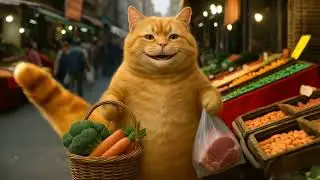 Fat Orange Cat Cooking  #animals #cartoon #detective #shadow  #cat #shorts #cooking