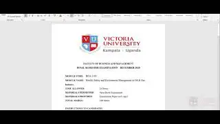 How to do your examinations on Victoria University's #VClass online learning system (www.vclass.ac)