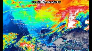 North America 24 Hour Weather | January 15, 2026
