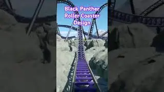 Black Panther Roller Coaster Design #coaster #planetcoaster #blackpanther #marvel #rollercoaster