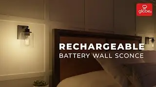 Rechargeable Battery Wall Sconce - No Wiring Required | Globe Electric