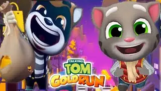 Talking Tom Gold Run Gameplay android - Talking frosty Tom