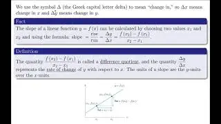 Business Calculus - Linear Functions