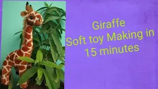 Soft toy making// How to make Giraffe soft toy at home in 15 minutes with free pattern