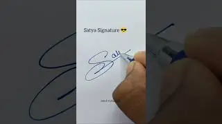 Satya Signature 😎 | Satish Calligraphy #satishcalligraphy #shorts #signature