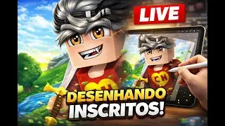 🎨 Desenhando Inscritos em Estilo Cartoon Minecraft | zTede Live