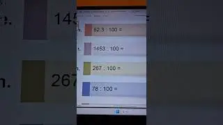 6. Sınıf Ondalık gösterimlerde 10,100 ve 1000 e pratik yoldan BÖLME.