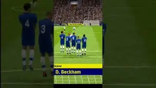 KHAS GOL DAVID BECKHAM, DENGAN TENDANGAN BEBASNYA #davidbeckham #bola #efootball #gaming #freekick