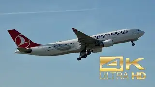(4K) Turkish Airlines Airbus A330-203 TC-JNA departure at Munich Airport MUC EDDM
