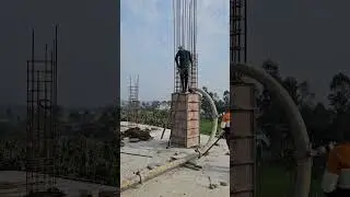 Amazing technique column concrete casting work #shortsyoutube #constructionsite
