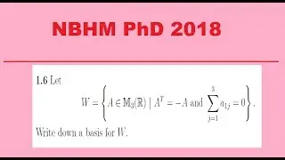 NBHM PhD 2018 Q.1.6 (Finding Basis)