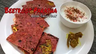 Beetroot Paratha Recipe | Paneer Stuffed Beetroot Paratha | Easy Red Paratha Recipe