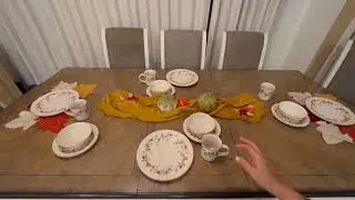Fall Thanksgiving Autumn Berry 16 Pc Dinnerware Set, Service for 4, Multi Colored Festive Must Have!