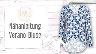 Nähanleitung lillesol Verano Bluse - eine Bluse mit V-Ausschnitt nähen