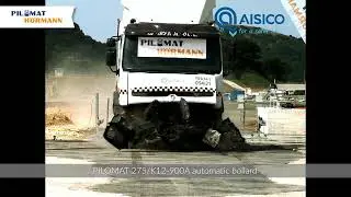 Crash test IWA14-1, PAS68, ASTM - Pilomat 275/K12-900A automatic bollard