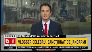 INCIDENT IN CAPITALA - VLOGGER CELEBRU, SANCTIONAT DE JANDARMI_Stiri b1_6 februarie 2021