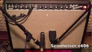 Fender Deluxe Reverb - Sennheiser e606 VS Shure sm57 - Weber 12F150 - Demo - Test