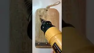 How to woodburn with heat gun | Use stencils | No leaks | Torch Paste #shorts