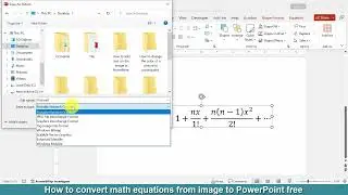 How to convert math equations from image to PowerPoint free