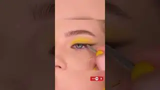 Yellow Eye Makeup Tutorial #shorts #youtubeshorts #yellow #summerspecial