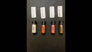 M.A.C  MINI PIGMENTS ( VANILLA, COPPER, ROSE, BLUE-BROWN)
