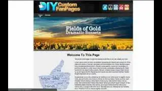 Signing Up & Creating a DIY Custom Fan Pages Site