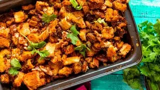 Sweet Potatoes and Mushroom Thanksgiving Stuffing Recipe - Vegetarian Thanksgiving Stuffing Recipe
