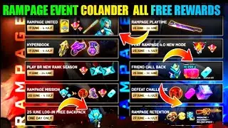rampage event calendar | free fire rampage event calendar | how to rampage 4.0 event all'free reward
