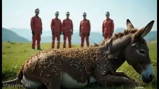 The Miracle Rescue of the Donkey from the Hornet Disaster😭 - Animal Rescue Story_R