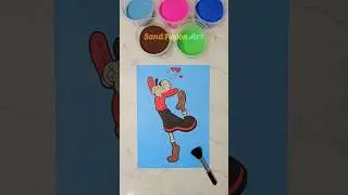 Olive Oyl Sand Art ❤️ Satisfying Popeye Nostalgia ASMR