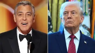 George Clooney takes subtle swipe at Trump in Golden Globes speech that viewers might have missed