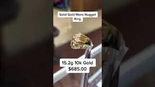 Solid Gold Men's Nugget Ring by Ijaz Jewelers