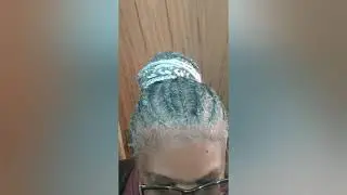 Cabelo grisalho com trança nagô desenhada❤️❤️linda!!!