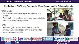 Strengthening Rural Community-Based Water Management in Pacific islands