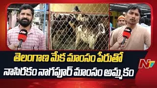 Fraudsters Sell Substandard Nagpur Meat in The Name of Telangana Goat Meat In Hyderabad | NTV Telugu