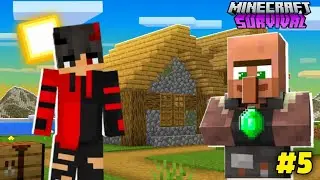 Trading with villagers🔥got diamond armour 💥 minecraft Duo survival #minecraft #viralvideo #telugu 